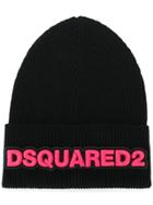 Dsquared2 Embroidered Logo Beanie - Black