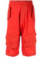 Julius Drop-crotch Cargo Shorts - Orange