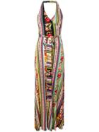 Etro Patchwork Belted Maxi Dress - Purple