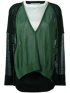 Toga Colourblock Sweater, Women's, Size: 40, Black, Rayon