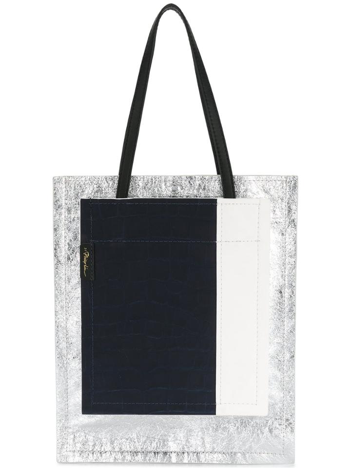 3.1 Phillip Lim Accordian Shopper Tote - Metallic