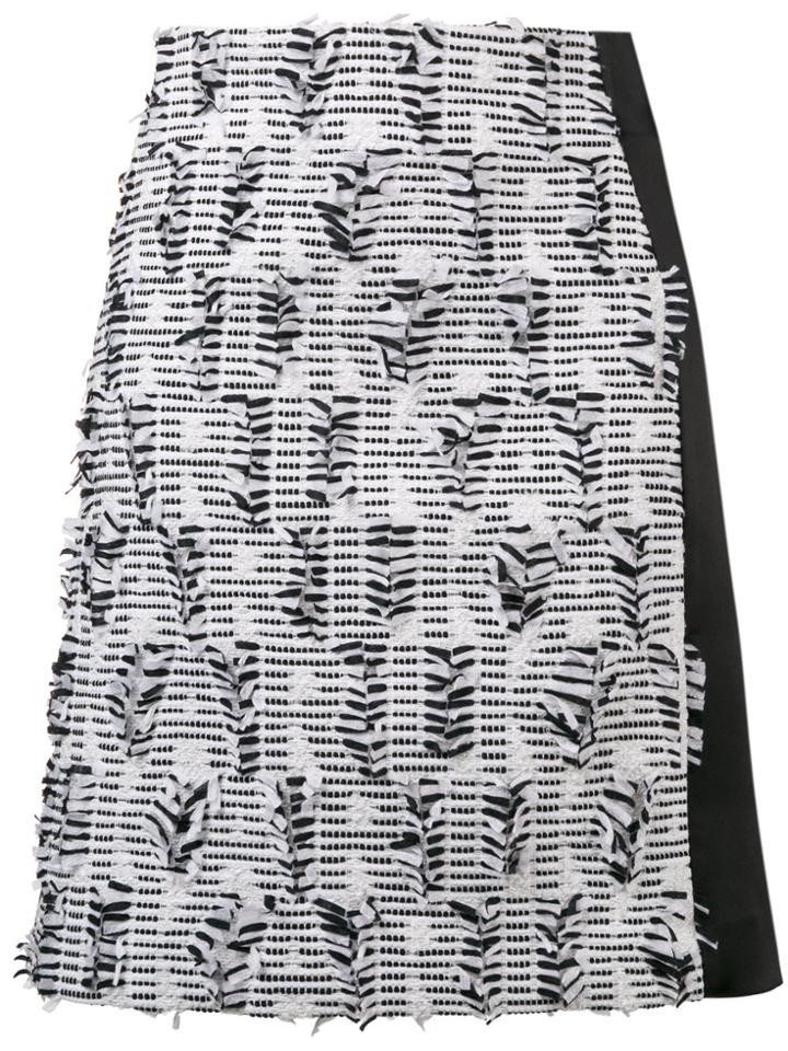 Karl Lagerfeld Embroidered Fitted Skirt - Black