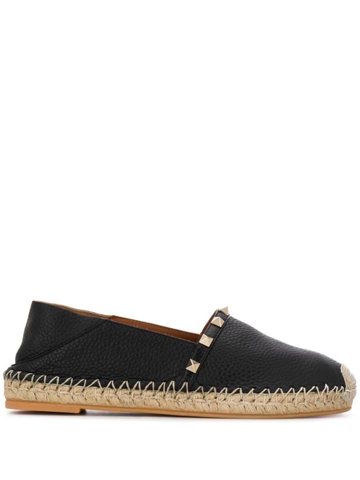 Valentino Rockstud Espadrilles - Black