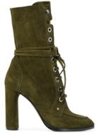 Casadei Lace-up Ankle Boots - Green