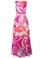 Emilio Pucci Rivera Print Silk-twill Evening Dress - Pink