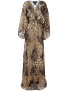 Philipp Plein Patterned Long Dress - Brown