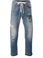 Andrea Pompilio Embroidered Detail Jeans, Men's, Size: 52, Blue, Cotton