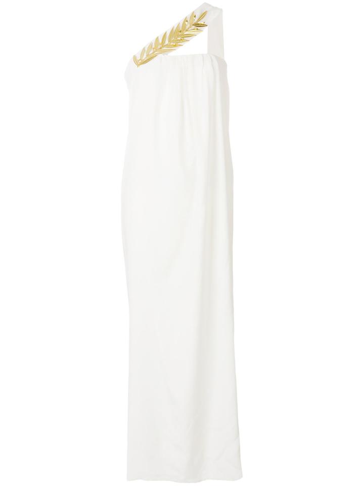 Elena Makri Greek One Shoulder Dress - White