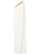 Elena Makri Greek One Shoulder Dress - White