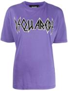 Dsquared2 Logo Printed T-shirt - Purple