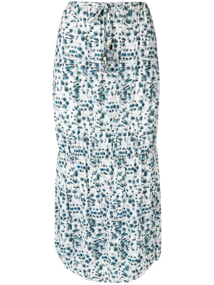 Fendi Pre-owned Floral Print Skirt - Blue