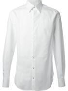 Dolce & Gabbana Bib Shirt, Men's, Size: 43, White, Cotton