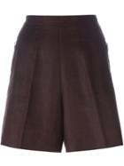 Hermès Vintage High Waist Shorts, Women's, Size: 42, Brown