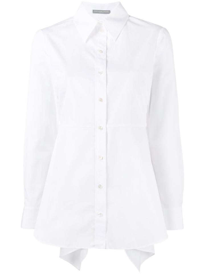 Alexander Mcqueen Ruffle Back Shirt - White