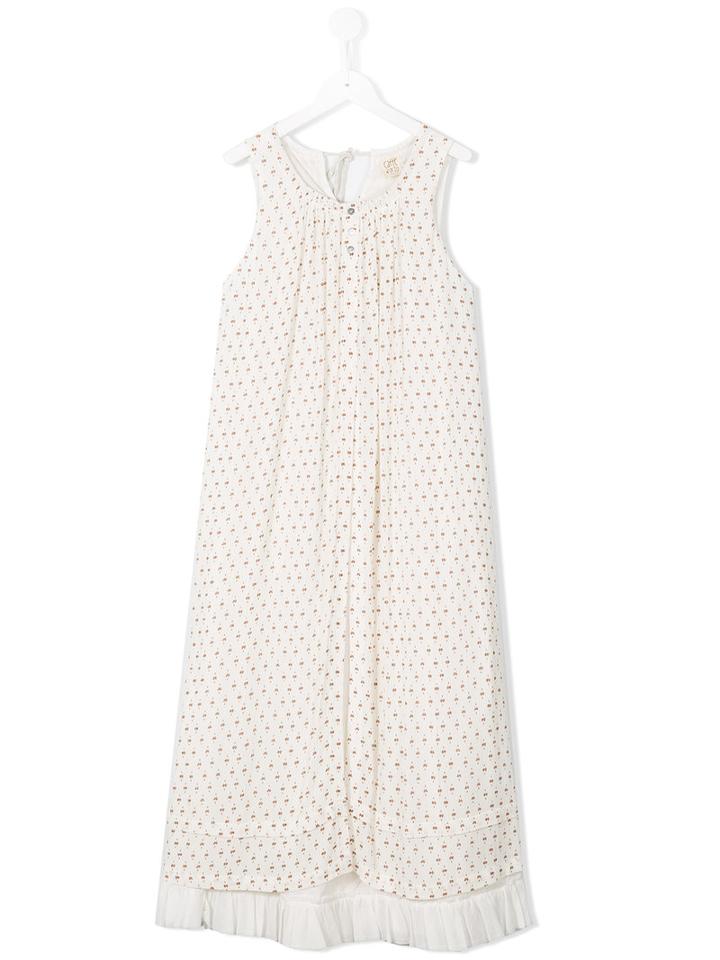 Caffe' D'orzo - Tabita Printed Folk Dress - Kids - Cotton/viscose - 14 Yrs, Girl's, Nude/neutrals