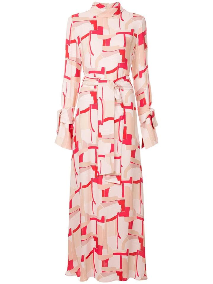 Layeur Longsleeved Empire Line Dress - Pink & Purple