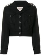 Temperley London Medal Cropped Military Jacket - Black