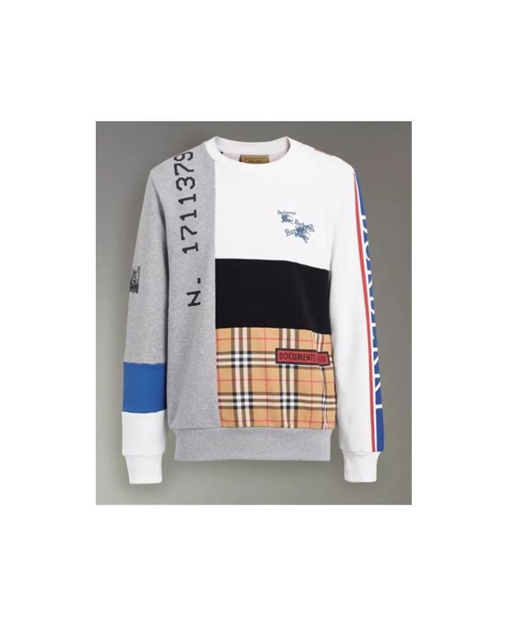 Burberry Archive Logo Panelled Cotton Sweatshirt 20544 - Unavailable