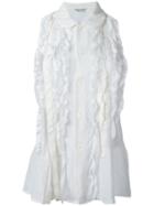 Comme Des Garçons Pre-owned Robe De Chambre Sheer Bib Top - White
