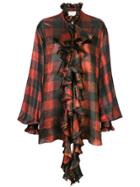Redemption Checked Ruffle Blouse