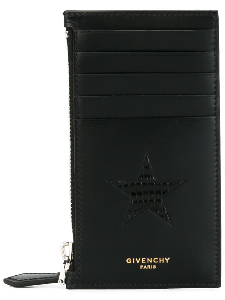Givenchy Star Patch Zipped Cardholder - Black