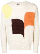 Isabel Marant Colour Block Crewneck Sweater - Neutrals