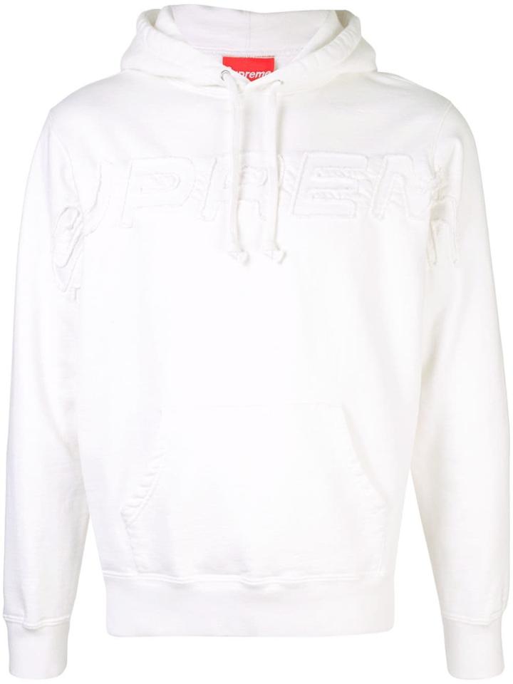 Supreme Set In Logo Hoodie - White