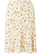 Christian Dior Vintage Floral Shift Skirt - Nude & Neutrals