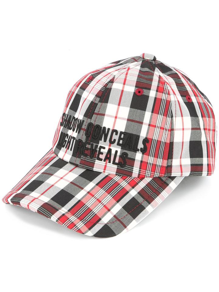Juun.j Plaid Cap - Red