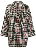 Red Valentino Double Breasted Houndstooth Coat
