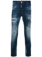 Dsquared2 - Distressed Skater Jeans - Men - Cotton/spandex/elastane - 56, Blue, Cotton/spandex/elastane