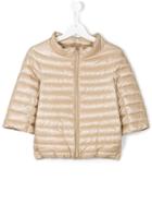 Herno Kids Cropped Sleeves Padded Jacket, Girl's, Size: 10 Yrs, Nude/neutrals