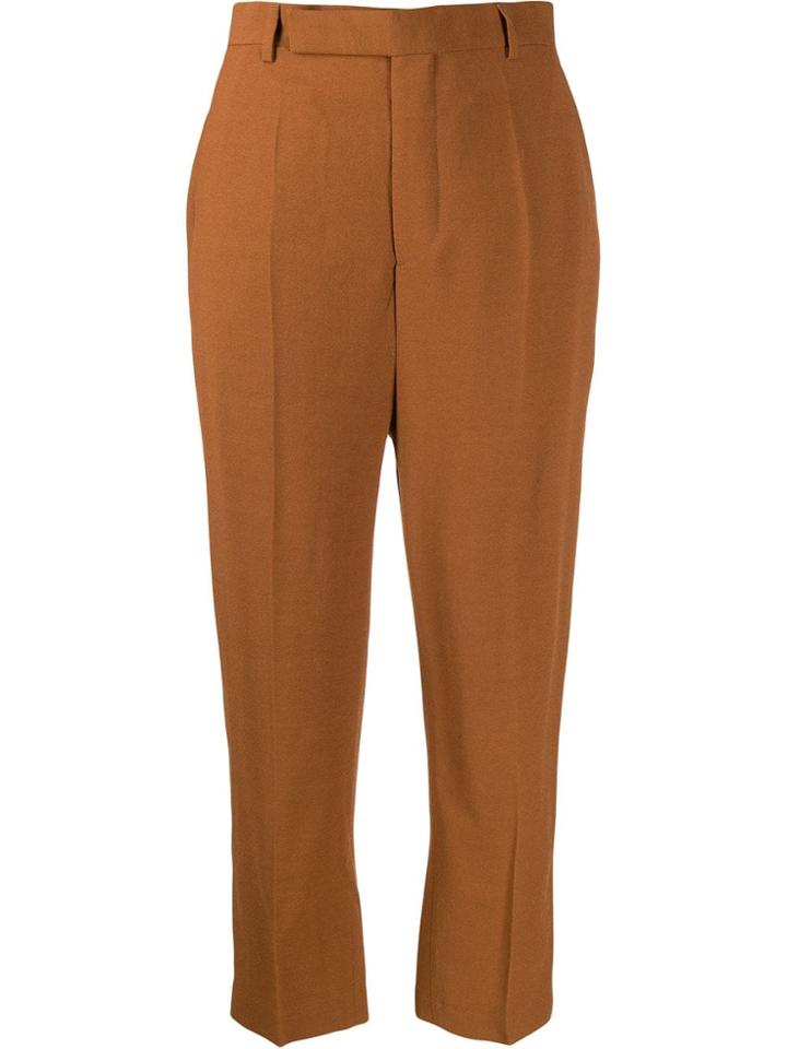 Rick Owens Cropped Tailored Trousers - Brown