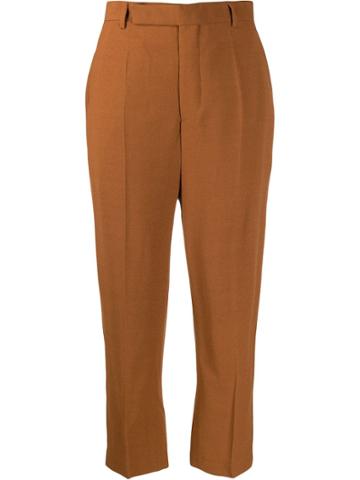 Rick Owens Cropped Tailored Trousers - Brown