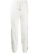 Brunello Cucinelli Corduroy Stripe Track Pants - White