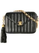 Chanel Pre-owned 1991-1994 Quilted Cc Shoulder Bag - Black