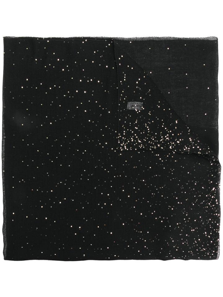 Salvatore Ferragamo Sequin-embellished Scarf - Black