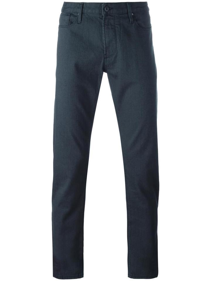 Armani Jeans Slim-fit Jeans, Men's, Size: 34, Blue, Cotton/spandex/elastane