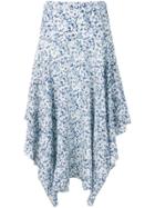 Stella Mccartney Flower Print Skirt - Blue