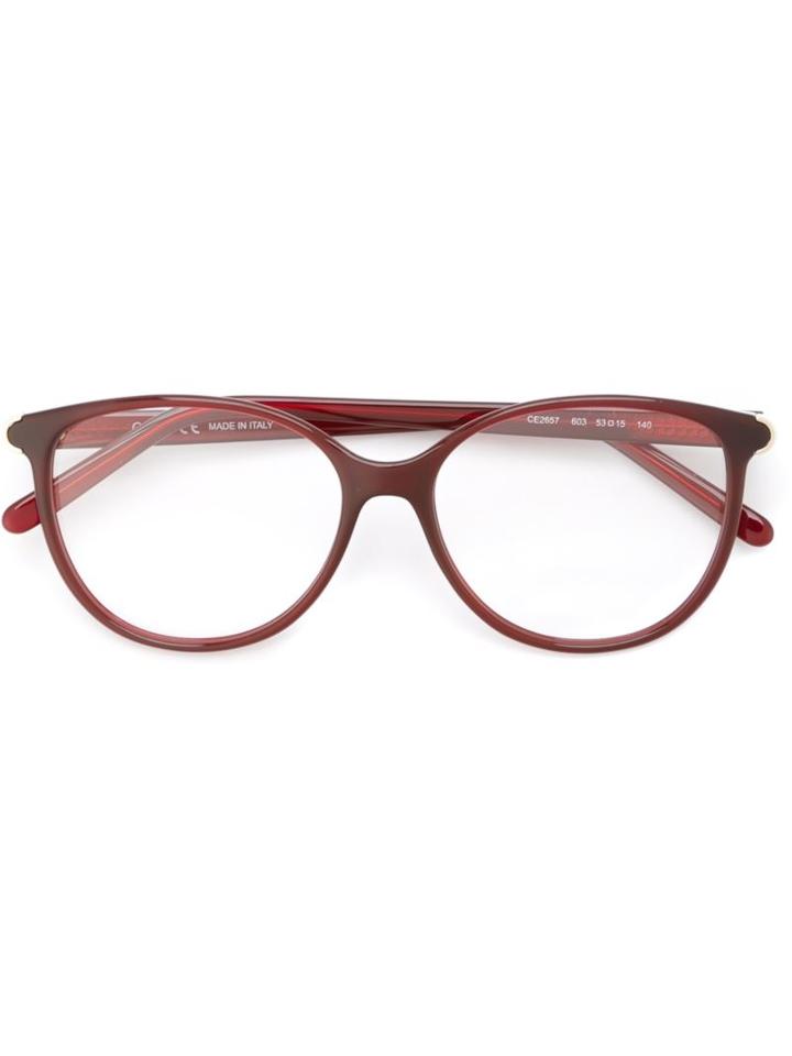 Chloé Classic Glasses, Red, Acetate