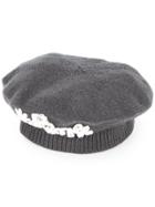 Maison Michel Knitted Beret - Grey