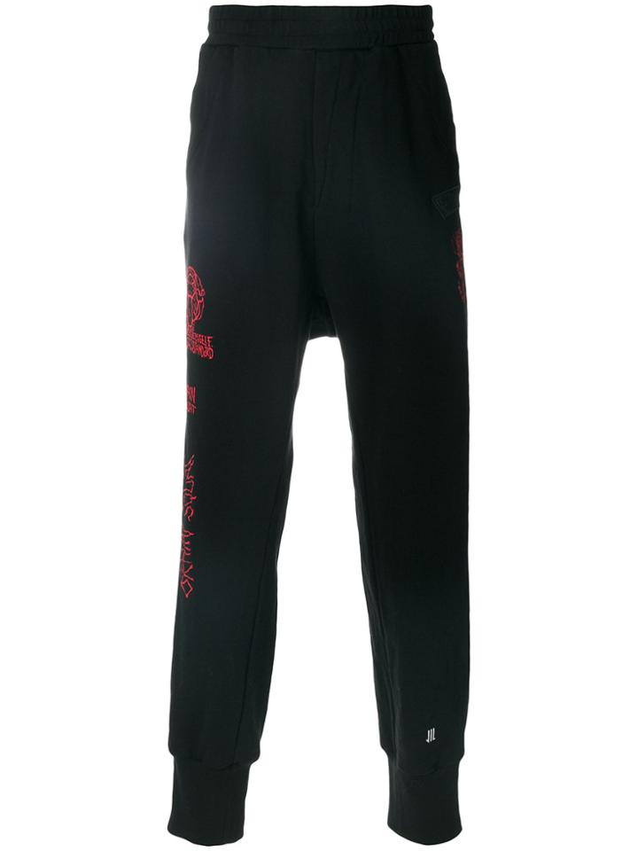 Julius Drop-crotch Track Pants - Black