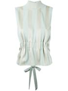 Fendi - 'daphne' Striped Sleeveless Top - Women - Polyester/viscose - 40, Green, Polyester/viscose