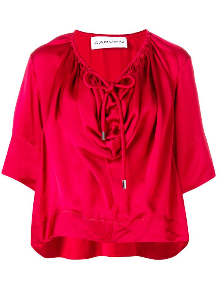 Carven Drawstring T-shirt - Red