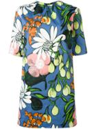 Marni Madder Print Dress, Women's, Size: 38, Blue, Cotton/linen/flax