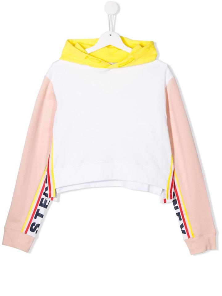 Stella Mccartney Kids Teen Logo Band Hoodie - White
