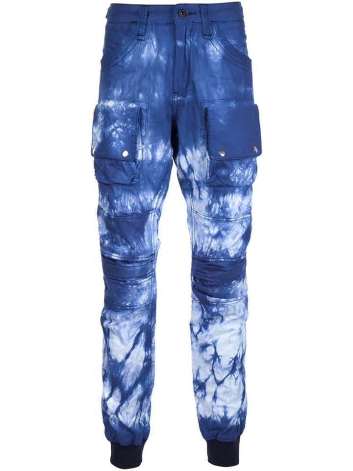 Prps Dyed Cargo Trousers, Men's, Size: 36, Blue, Cotton