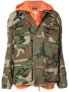 R13 Oversized Camouflage Jacket - Green