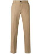 Ps By Paul Smith - Slim Fit Trousers - Men - Cotton/linen/flax - 38/32, Nude/neutrals, Cotton/linen/flax