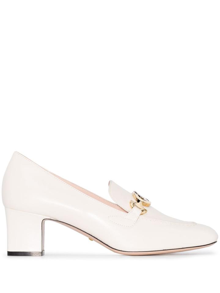 Gucci Zumi 55mm Loafer Pumps - White